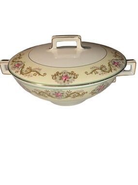 Johnson Bros. Pareek Cream Pink Floral Serveware Covered Bowl One Size